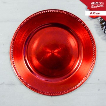 ABM SOTTOPIATTO CM.33 ROSSO...