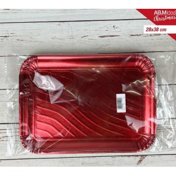 ABM VASSOIO NATALE ROSSO 28X38