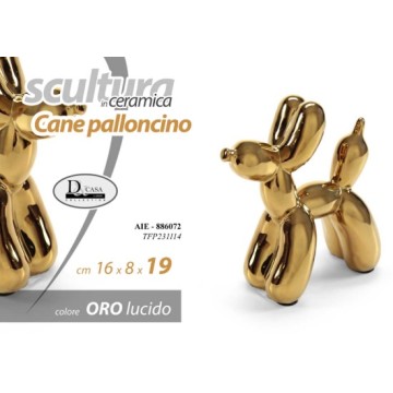 GICOS STATUA CANE ORO 16...