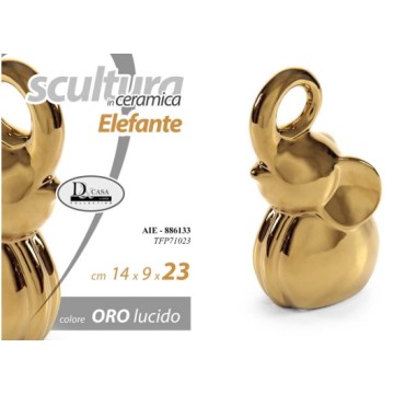 GICOS STATUA ELEFANTE ORO...