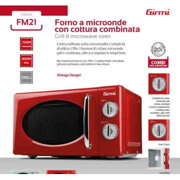 GIRMI FORNO MICROONDE 20 LT...
