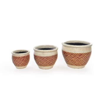MCR CACHEPOT SET.3 CERAMICA...