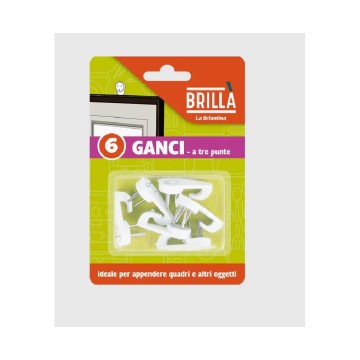 BRA SET 6 GANCI A MURO 04447A