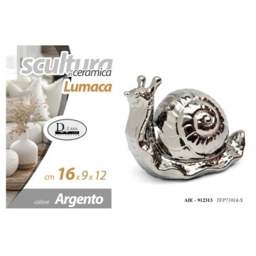 GICOS STATUA LUMACA ARGENTO...