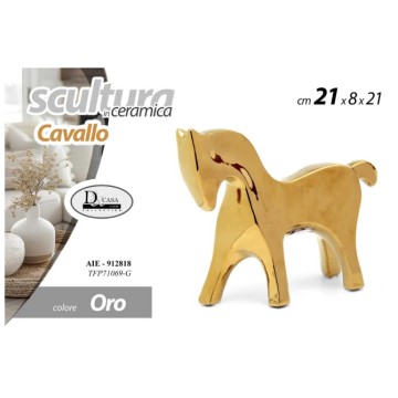 GICOS STATUA CAVALLO ORO 21...