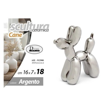 GICOS STATUA CANE ARGENTO...