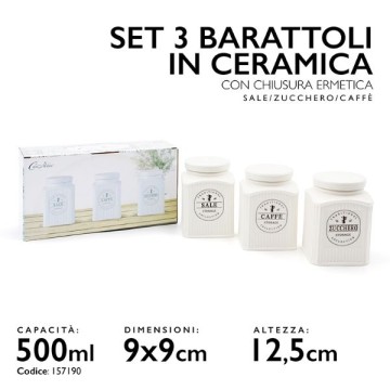 MMZ TRIS BARATTOLI CERAMIC...