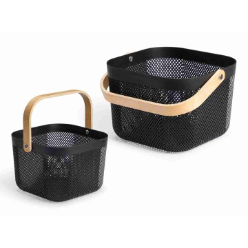 ARTE CESTA CON MANICO NERO...