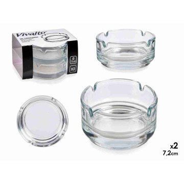 ARTE SET 2 POSACENERE VETRO...