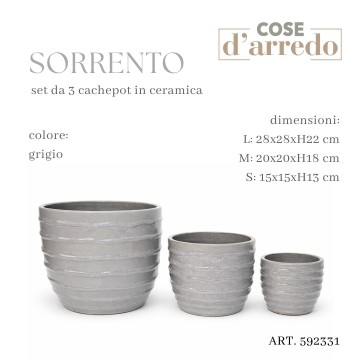 CSN SET 3 CACHEPOT 15/20/28...