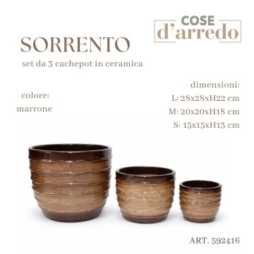 CSN SET 3 CACHEPOT 15/20/28...
