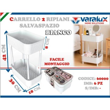 ICS CARRELLO 2 PIANI BIANCO