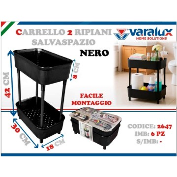 ICS CARRELLO 2 PIANI NERO