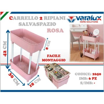 ICS CARRELLO 2 PIANI ROSA
