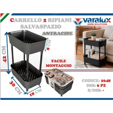 ICS CARRELLO 2 PIANI ANTRACITE