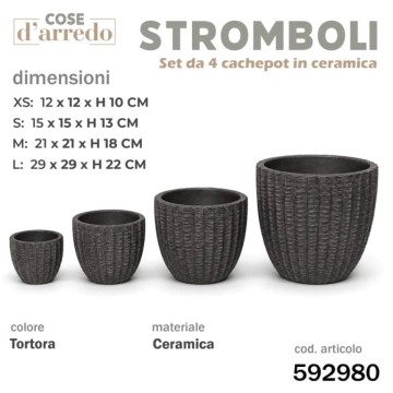 CSN SET 4 CACHEPOT...