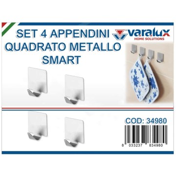 ICS SET 4 GANCI QUADRO METALLO