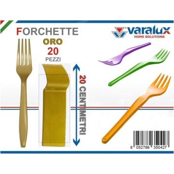 ICS FORCHETTA PLASTICA ORO...
