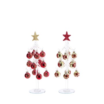 STAR ALBERO VETRO C/PALLINE...