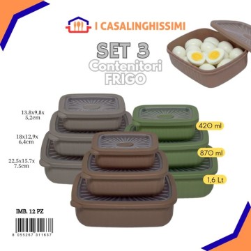 ICS SET.3 CONTENITORI FRIGO...