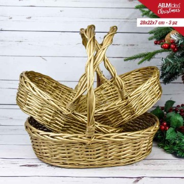 ABM CESTO VIMINI GOLD 28X22...