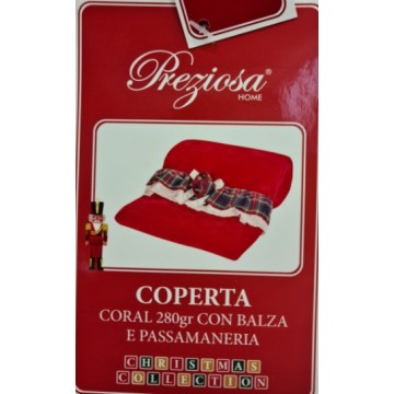 COPERTA 130X160 PILE ROSSA...